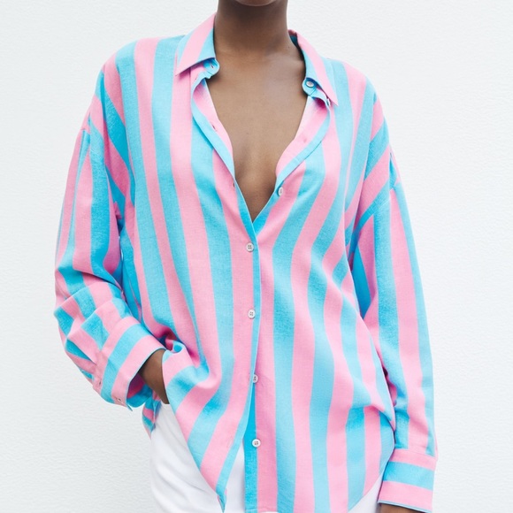 Oversized Multicolor Button Up - Picture 3 of 5
